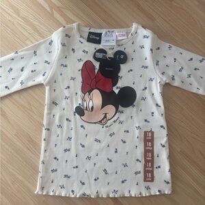 Zara Toddler Disney Minnie Mouse Long Sleeve Tee
